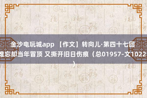 金沙電玩城app 【作文】轉向兒·第四十七回 難忘卻當年冒頂 又撕開舊日傷痕(總01957-文1022)