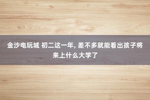 金沙電玩城 初二這一年， 差不多就能看出孩子將來上什么大學(xué)了