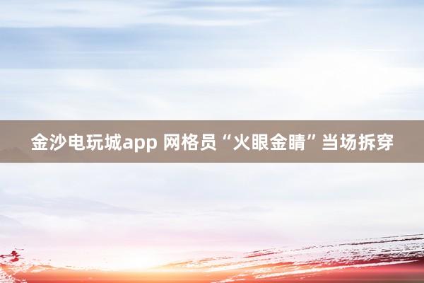 金沙電玩城app 網(wǎng)格員“火眼金睛”當場拆穿