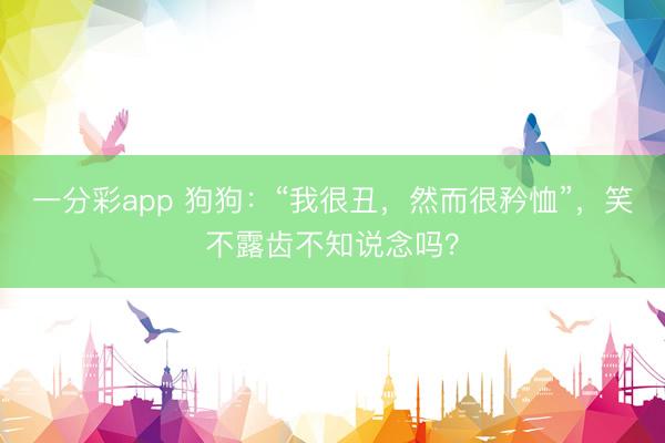 一分彩app 狗狗：“我很丑，然而很矜恤”，笑不露齒不知說念嗎？
